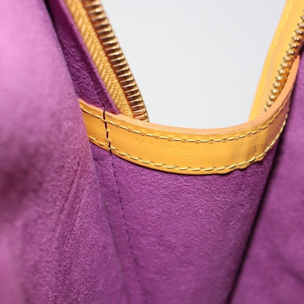 Authentic LOUIS VUITTON Epi Lussac Shoulder Bag Yellow M52289 LV - Picture 4 of 16